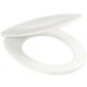 Ercos BS OPE 4 - Asiento de inodoro universal blanco, serie termoendurecible con cierre suave