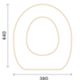 Ercos BS OPE 4 - Asiento de inodoro universal blanco, serie termoendurecible con cierre suave