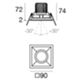 Linea Light 94058N60 - COB44_QJ Foco empotrable blanco de 6,5 W y 4000 K