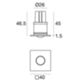 Linea Light 88424W30 - faretto da incasso NITUM_Q 2W 3000K bianco