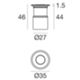Linea Light 93128N60 - faretto da incasso BERET_2R 2W 4000K acciaio