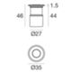 Linea Light C01052ISNML - Foco empotrable de acero BERET_2R 3W 4000K