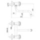 Paffoni DA170 – Danubio wall-mounted sink faucet