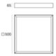 Linea Light 8331 - Plafón TARA_Q 39W 3000K blanco