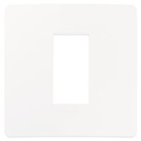 Plana Up - placca in tecnopolimero 1 posto bianco matt