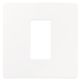 Plana Up - placca in tecnopolimero 1 posto bianco matt