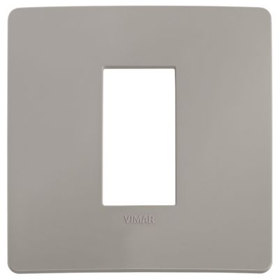 Plana Up - 1-seater technopolymer plate, cement grey