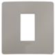 Plana Up - placca in tecnopolimero 1 posto grigio cemento