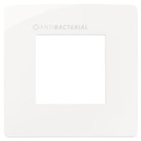 Plana Up - Silla de 2 plazas de tecnopolímero antibacteriano blanco