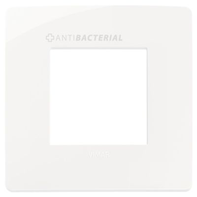Plana Up - Silla de 2 plazas de tecnopolímero antibacteriano blanco