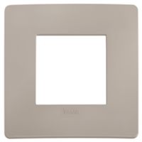 Plana Up - Silla de tecnopolímero de 2 plazas en gris tórtola