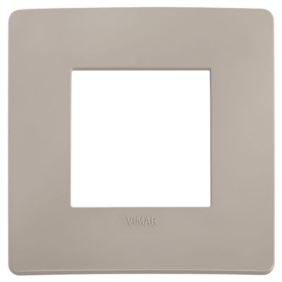 Plana Up - placca in tecnopolimero 2 posti tortora