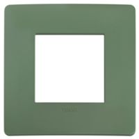 Plana Up - 2-seater technopolymer plate in sage green