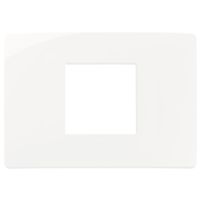 Plana Up - 2-seater central technopolymer plate, white
