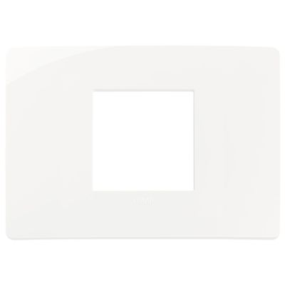 Plana Up - placca in tecnopolimero 2 posti centrali bianco