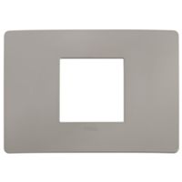 Plana Up - Silla de tecnopolímero de 2 plazas en gris cemento