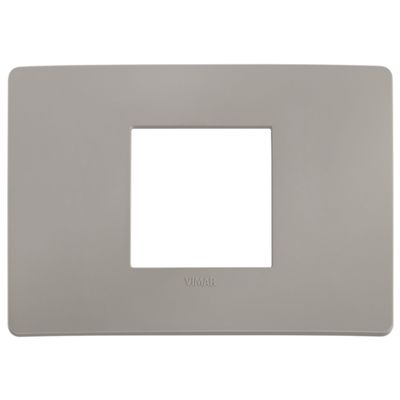 Plana Up - Silla de tecnopolímero de 2 plazas en gris cemento