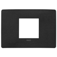 Plana Up - 2-seater central technopolymer plate, black