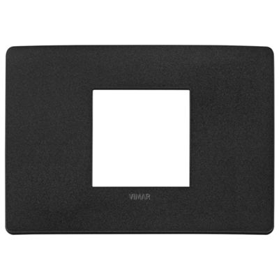 Plana Up - 2-seater central technopolymer plate, black