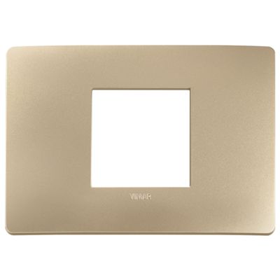 Plana Up - placca in tecnopolimero 2 posti centrali champagne