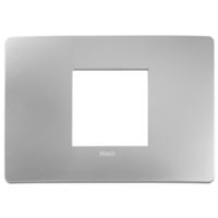 Plana Up - 2-seater central technopolymer plate, silver