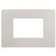 Plana Up - 3-seater technopolymer plate in dolomite grey