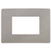 Plana Up - placca in tecnopolimero 3 posti grigio cemento