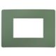 Plana Up - 3-seater technopolymer plate in sage green