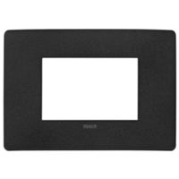 Plana Up - 3-seater black technopolymer plate