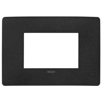 Plana Up - Silla de 3 plazas en tecnopolímero negro