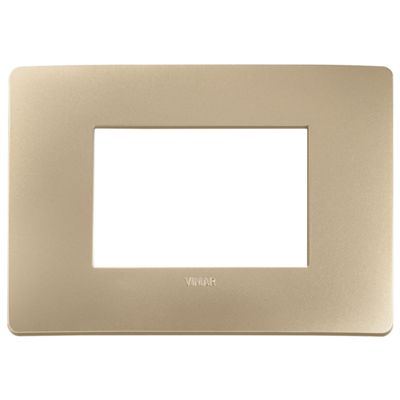 Plana Up - placca in tecnopolimero 3 posti champagne
