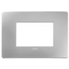 Plana Up - placca in tecnopolimero 3 posti argento
