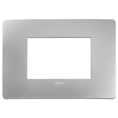 Plana Up - placca in tecnopolimero 3 posti argento