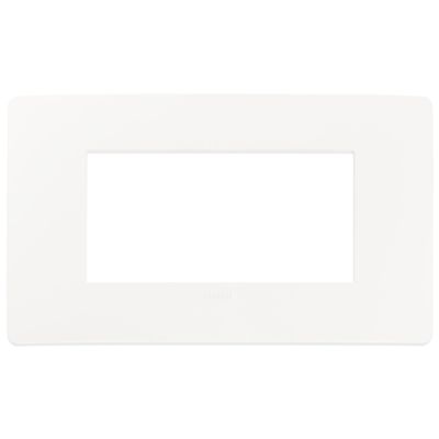 Plana Up - placca in tecnopolimero 4 posti bianco matt