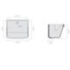Galassia 2002 - Lavabo Iside 75 x 60 cm blanco
