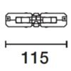 iGuzzini MXX2.01 - empalme cableado para carril de TENSIÓN DE RED