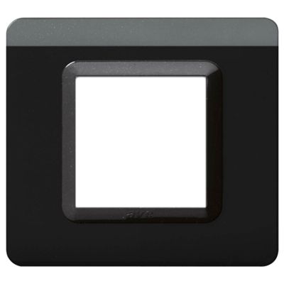 Serie 44 - placca in tecnopolimero 2 posti grigio Tekla