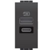 LivingLight Antracite - caricatore USB tipo A + C