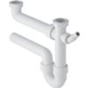 Geberit 152.814.11.1 - sifón doble para fregadero, 2 vías, 1 1/2x40