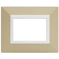 Serie 44 - Placa metálica de 3 plazas Zama 44 con tratamiento superficial pintable