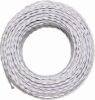 White cotton braided cable with steel wire 2X0.75 - 50m