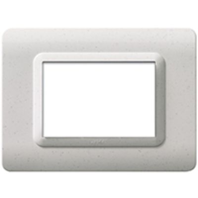Serie 44 - placca Tecnopolimero 44 in plastica 3 posti marmo