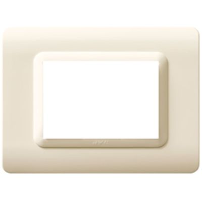 Serie 44 - placca Tecnopolimero 44 in plastica 3 posti sabbia RAL1013
