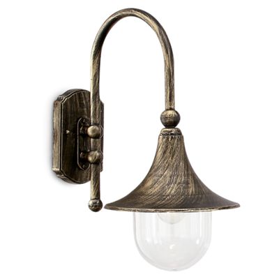 Aplique de pared Ideal Lux 024134 - CIMA AP1 E27 52W negro y dorado