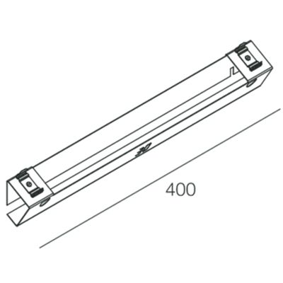 Novalux 1018D3.99 - staffa da parete 40 cm V-30