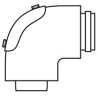 Vaillant 0020201157 - Codo de 90° con inspección 60/100