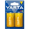Varta 04120101412 - batteria alcalina torcia LR20 1.5V - blister 2 pezzi