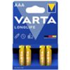 Varta 04103101414 - batteria alcalina ministilo AAA - blister 4 pezzi