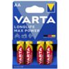 Varta 04706101404 - batteria alcalina stilo AA 1.5V - blister 4 pezzi