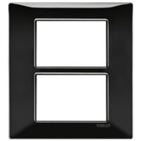 Plana - 6-seater plate (3+3) black